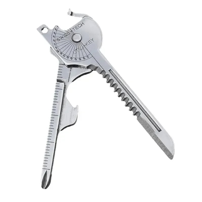 Stainless Steel Multi Tool Keychain for Camping & Survival