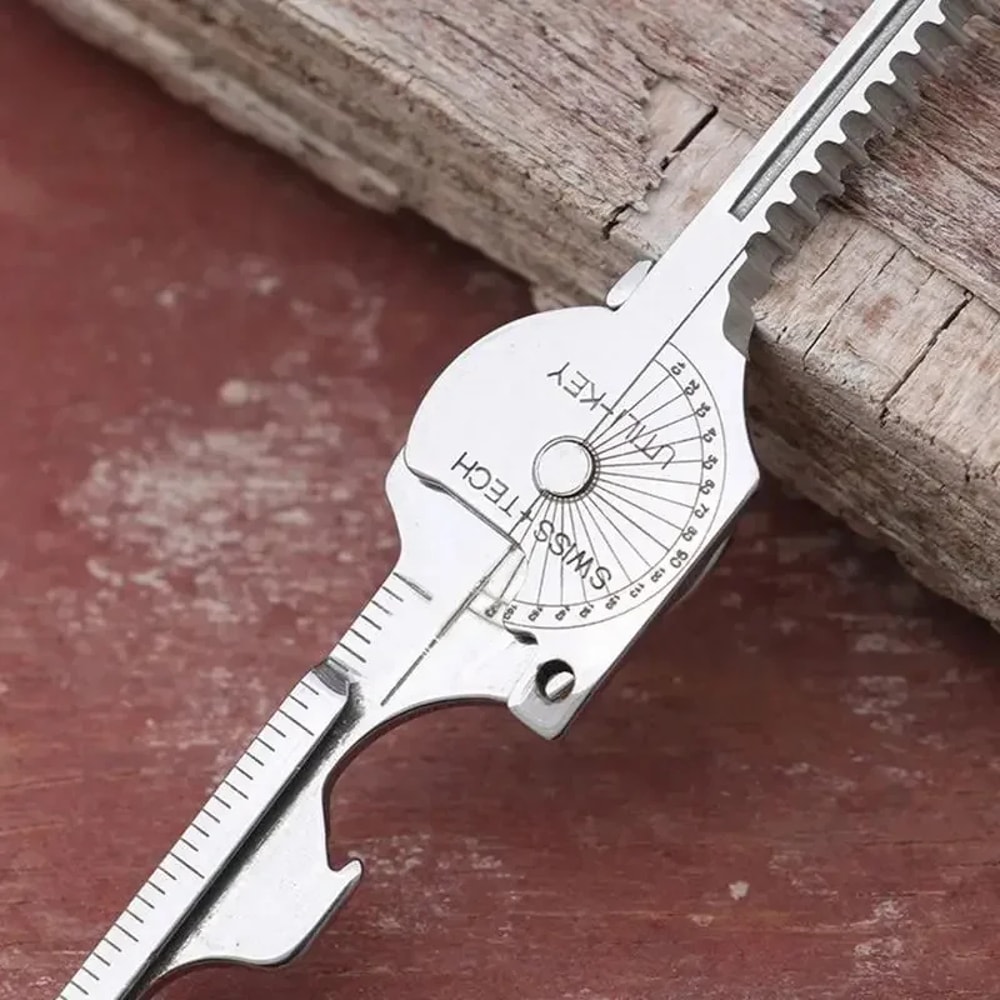 Stainless Steel Multi Tool Keychain for Camping & Survival