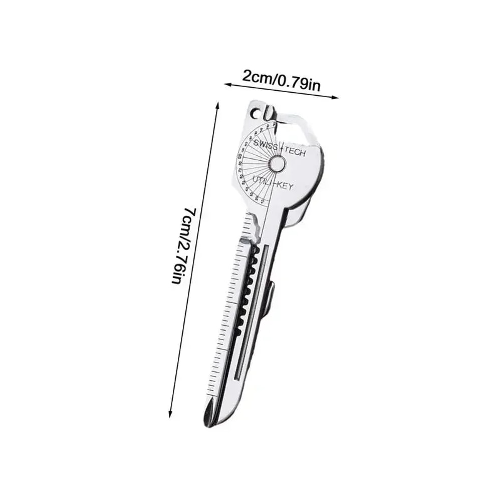Stainless Steel Multi Tool Keychain for Camping & Survival