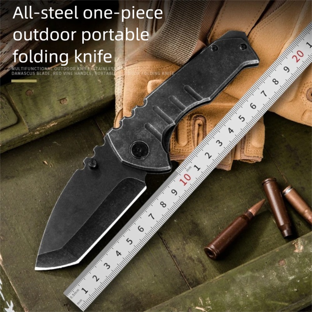 Tactical Steel Folding Knife Outdoor Camping Gear 0