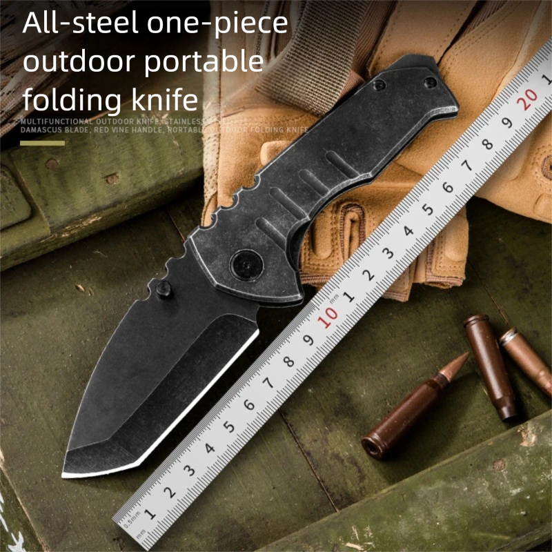Tactical Steel Folding Knife Outdoor Camping Gear 0