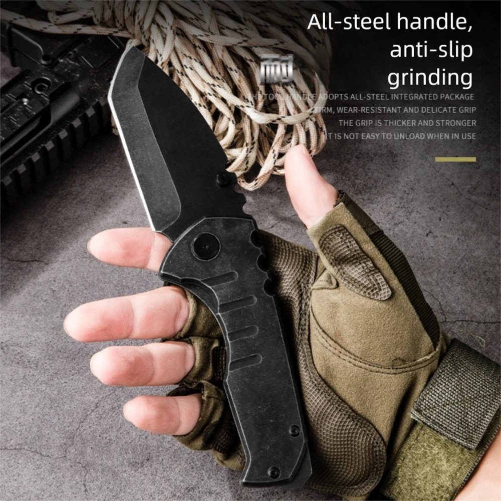 Tactical Steel Folding Knife Outdoor Camping Gear 3