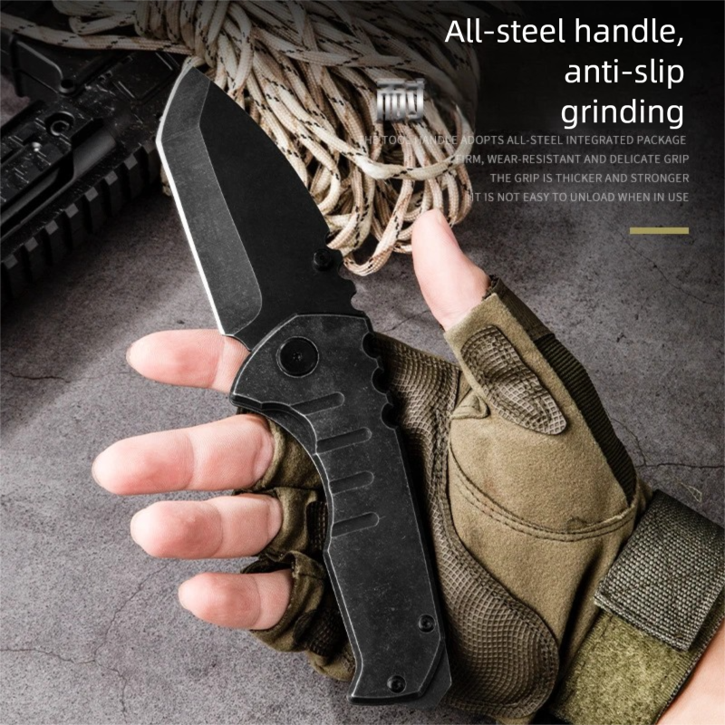 Tactical Steel Folding Knife Outdoor Camping Gear 3