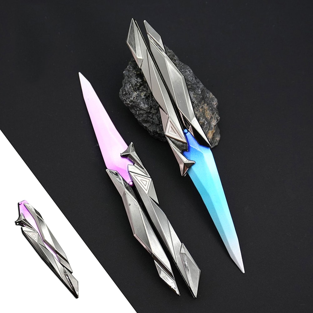 Engraved Butterfly Knife Trainer Foldable Cosplay Knife Prop