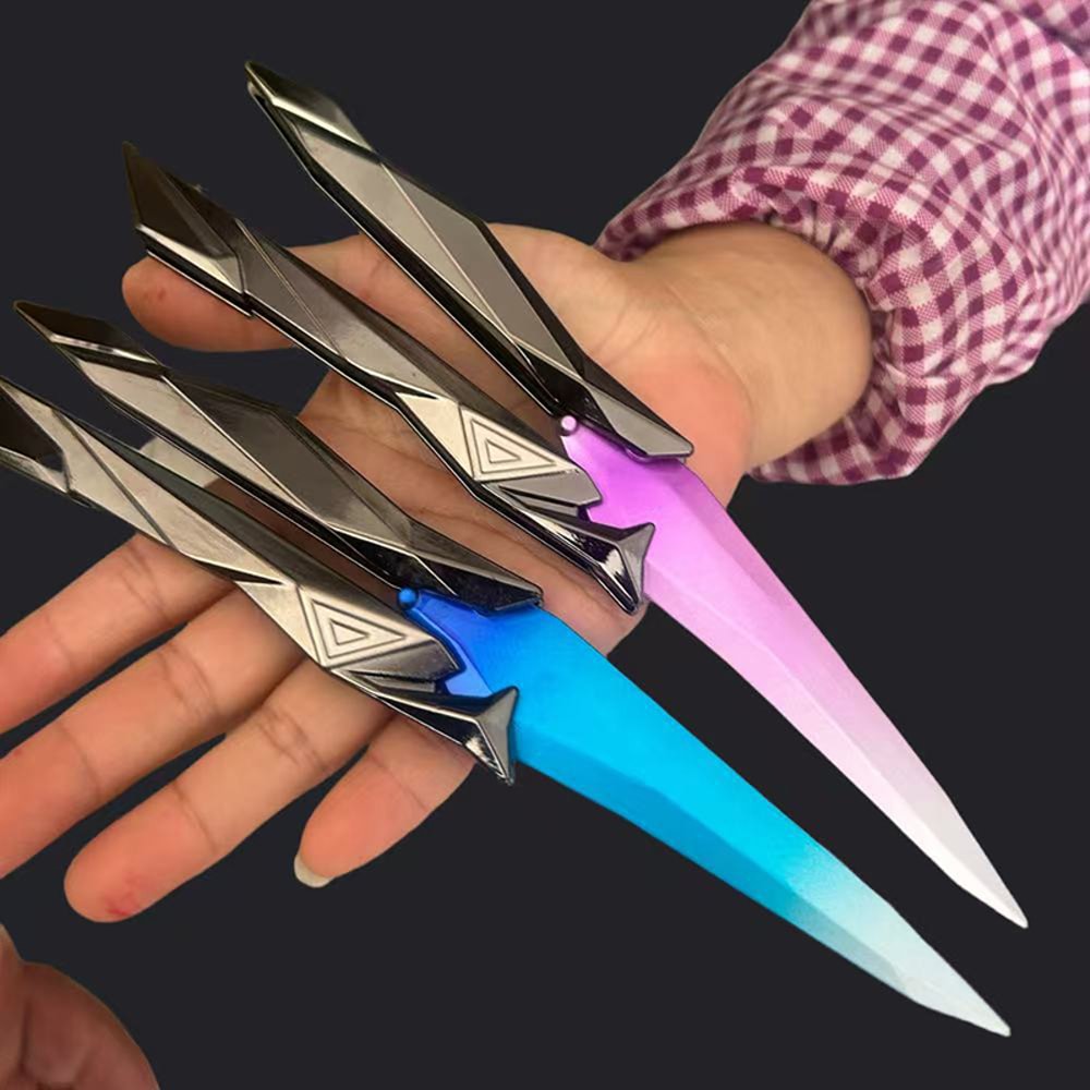 Engraved Butterfly Knife Trainer Foldable Cosplay Knife Prop