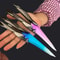 Engraved Butterfly Knife Trainer Foldable Cosplay Knife Prop