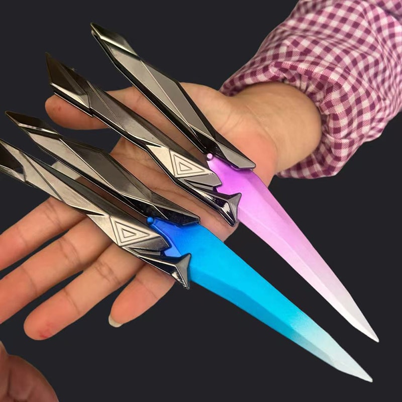 Engraved Butterfly Knife Trainer Foldable Cosplay Knife Prop