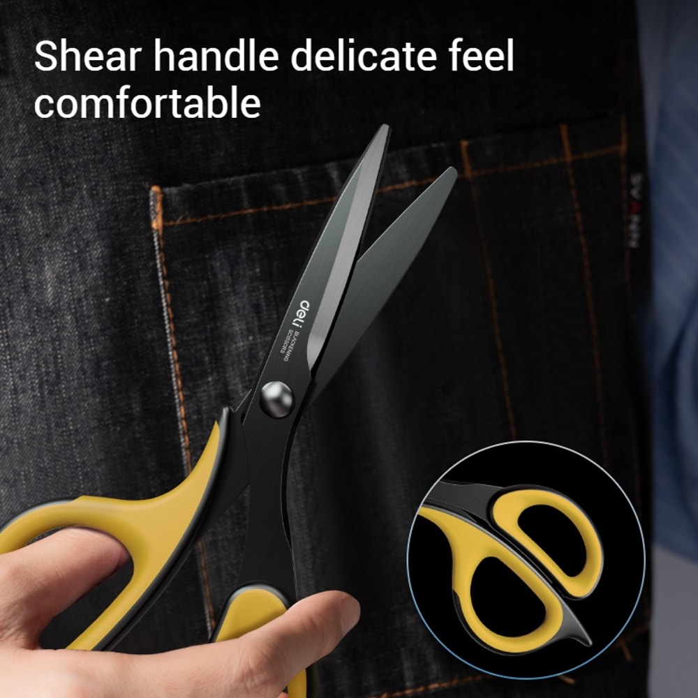Deli Anti Stick Scissors Stainless Steel Scissors For Office School And Crafts 3