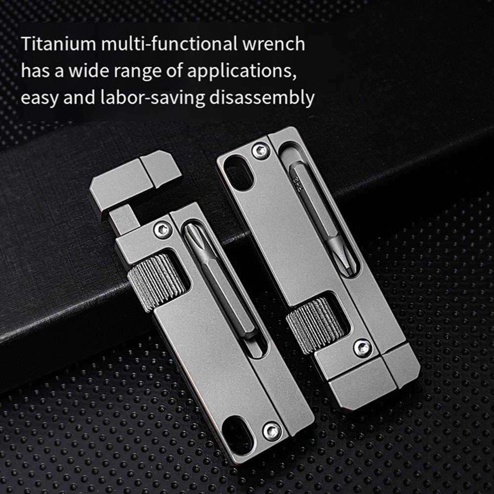 Titanium Adjustable Wrench Multitool Pocket Repair Tool
