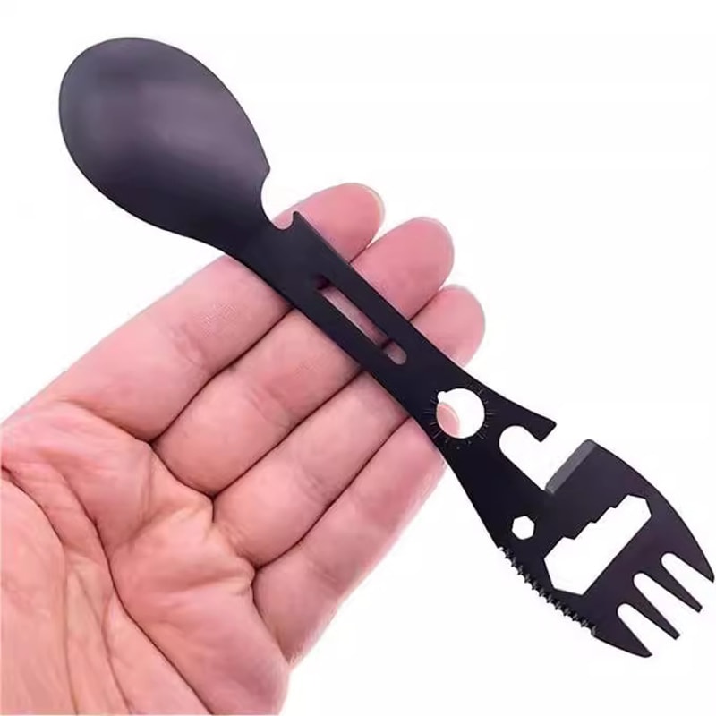 Stainless Steel Camping Multitool Survival Spork With Bottle Opener 6