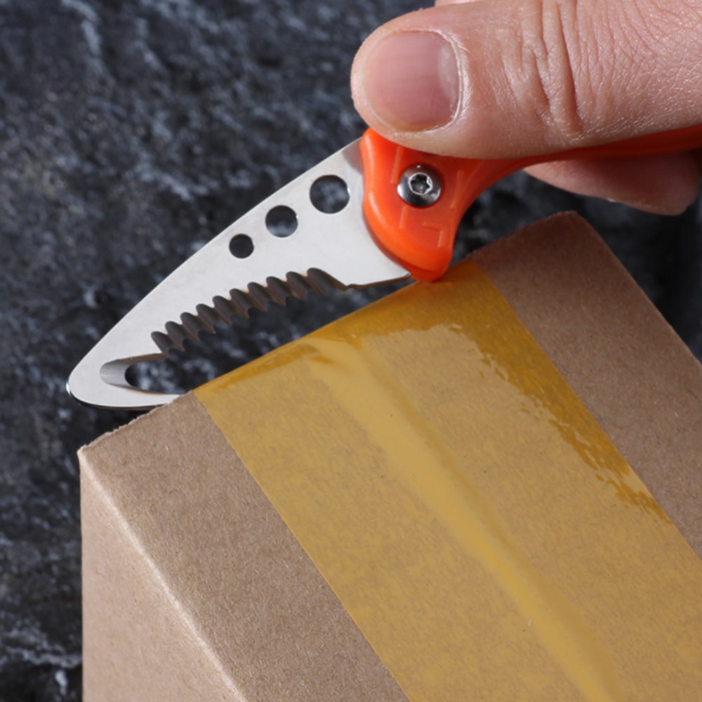 Compact Keychain Knife Folding Utility Package Opener