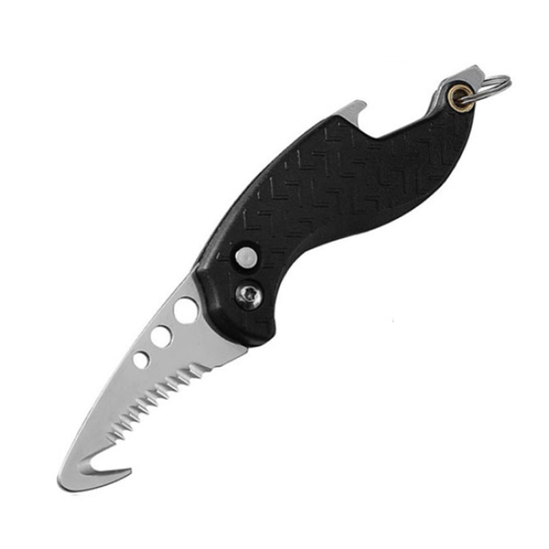 Compact Keychain Knife Folding Utility Package Opener