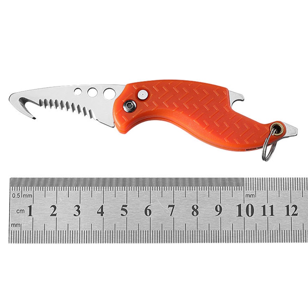 Compact Keychain Knife Folding Utility Package Opener
