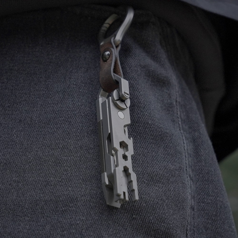 Titanium Multi Tool Keychain Pry Bar with Screwdriver and Bottle Opener