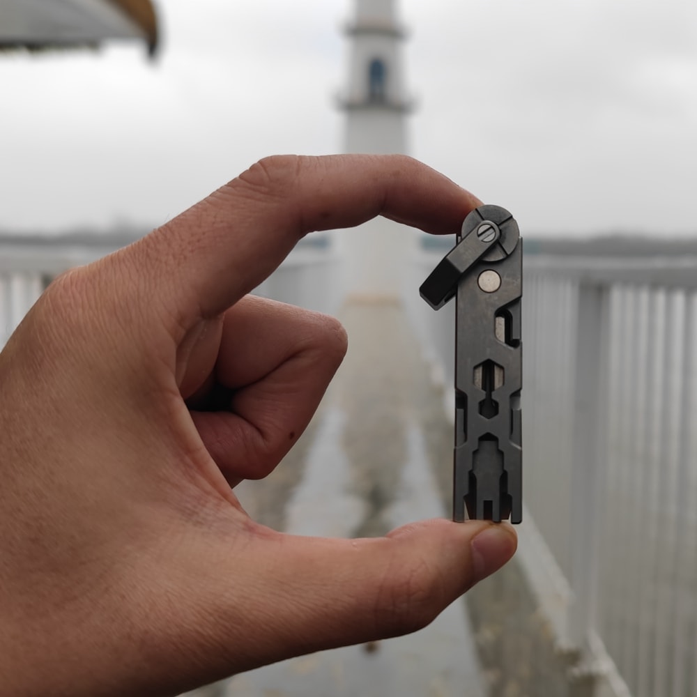 Titanium Multi Tool Keychain Pry Bar with Screwdriver and Bottle Opener