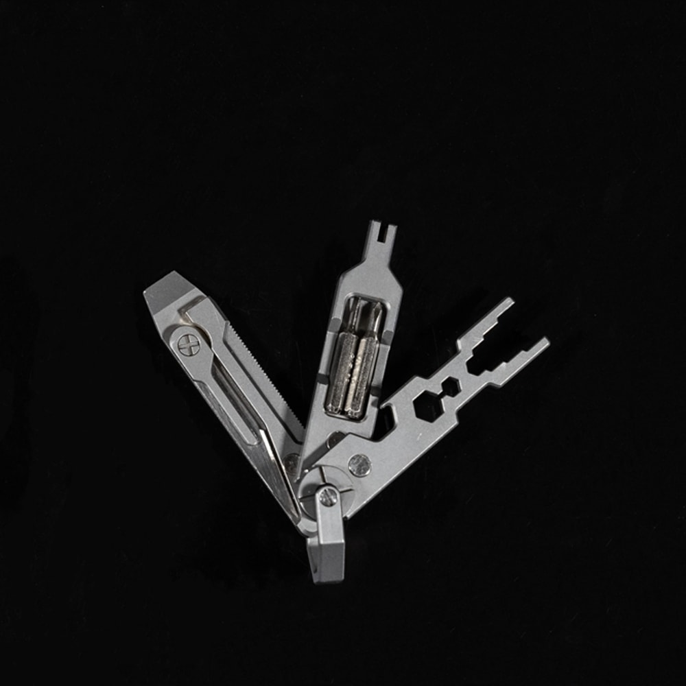 Titanium Multi Tool Keychain Pry Bar with Screwdriver and Bottle Opener