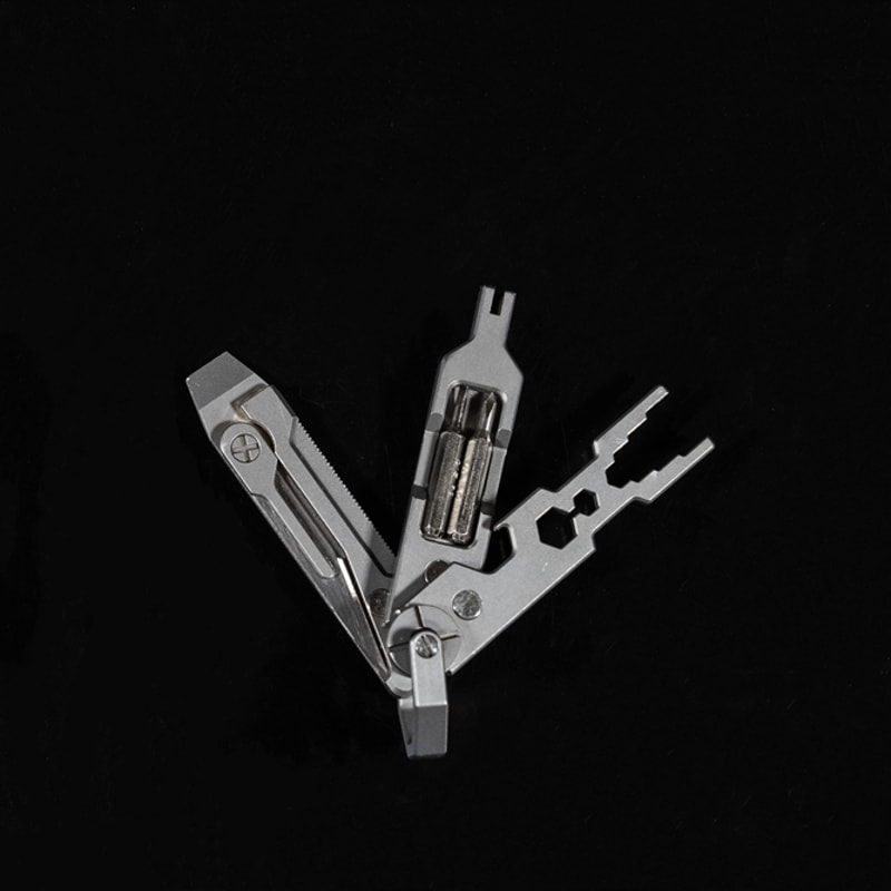 Titanium Multi Tool Keychain Pry Bar with Screwdriver and Bottle Opener