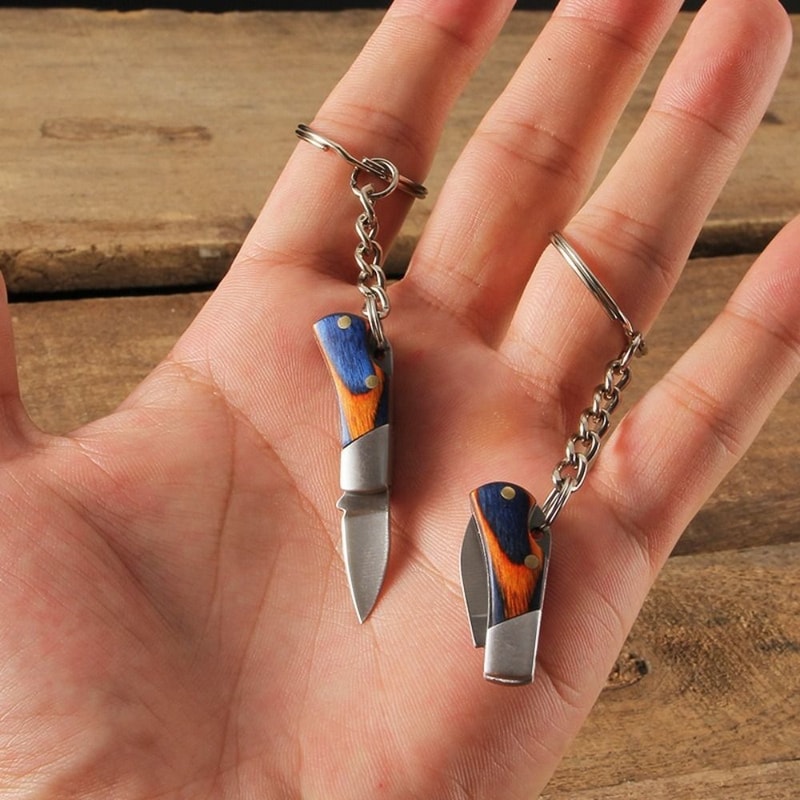 Mini Keychain Folding Pocket Knife Stainless Steel Cutter