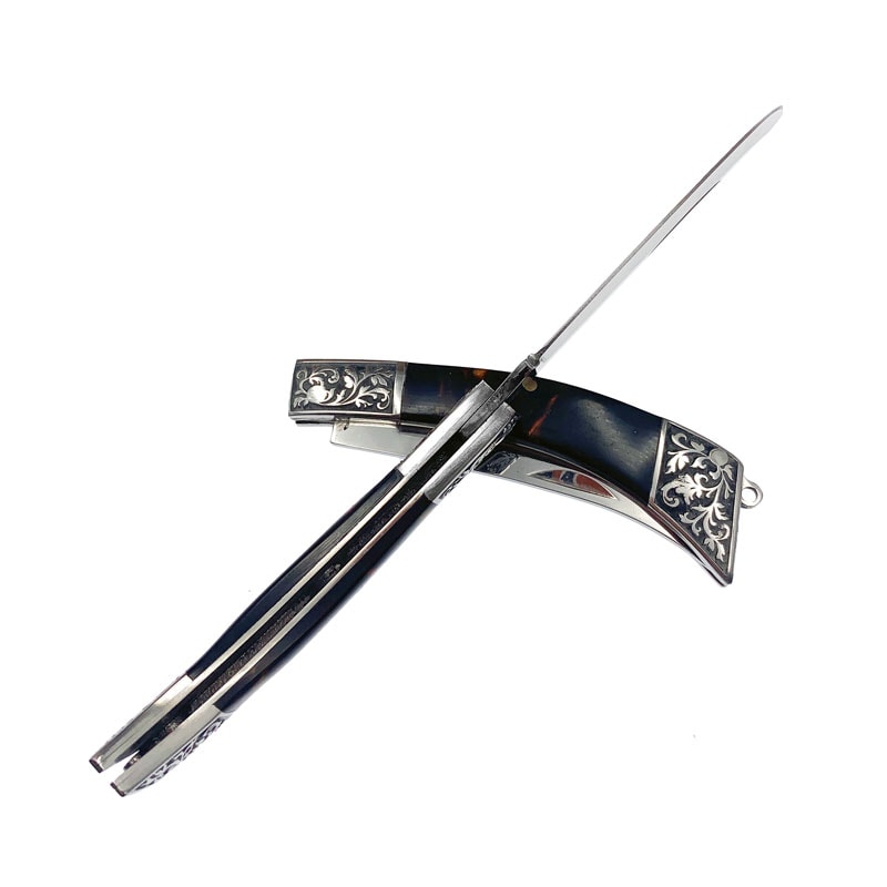 Dobeli Stainless Steel Folding Knife with Resin Handle Pocket Knife