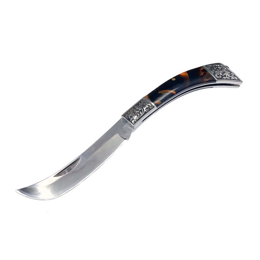 Dobeli Stainless Steel Folding Knife with Resin Handle Pocket Knife