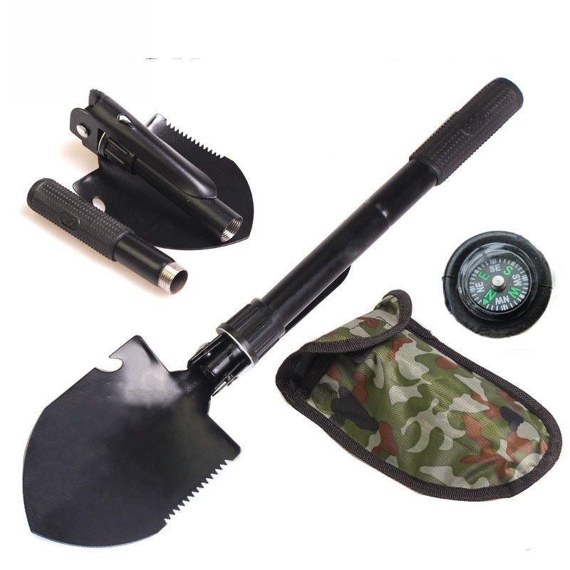 Compact Folding Survival Shovel Multi Tool for Camping and Car Emergencies