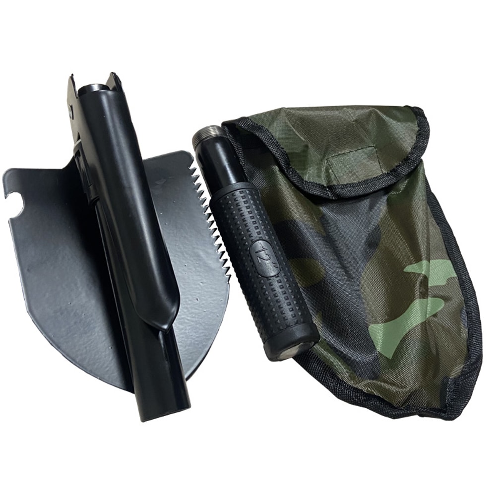 Compact Folding Survival Shovel Multi Tool for Camping and Car Emergencies