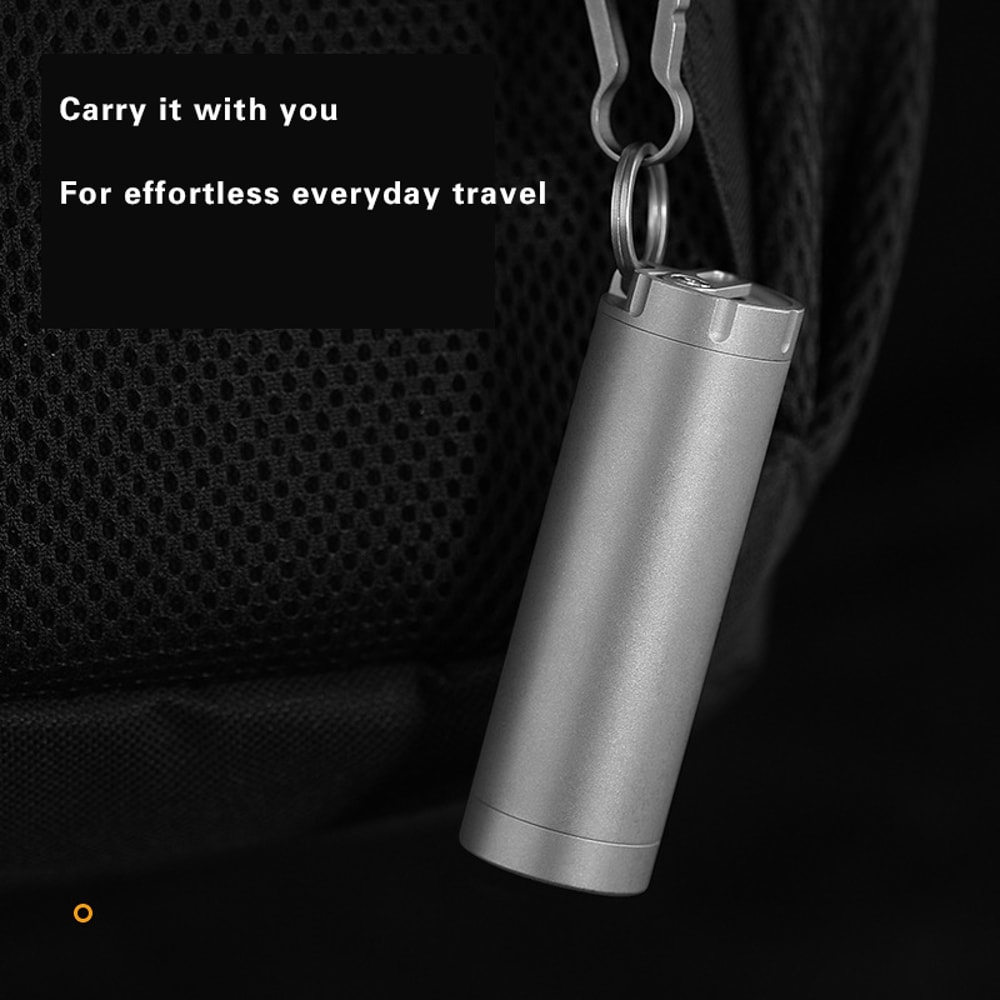 Titanium Waterproof Medicine Bottle and Toothpick Holder Travel Storage Case