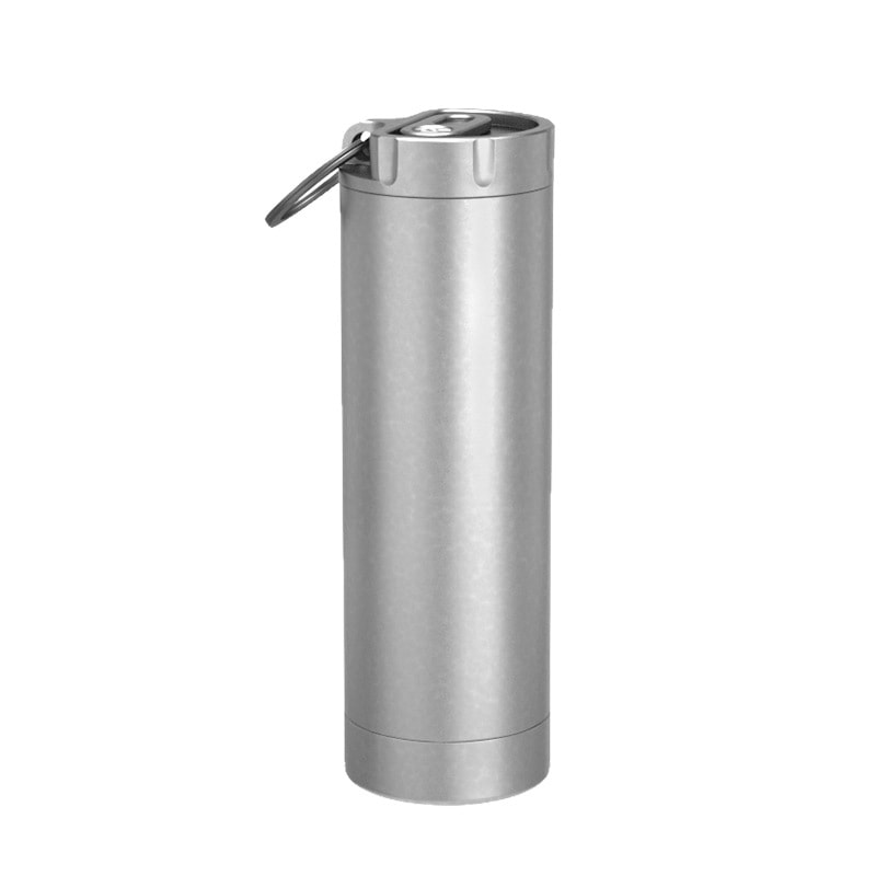 Titanium Waterproof Medicine Bottle and Toothpick Holder Travel Storage Case