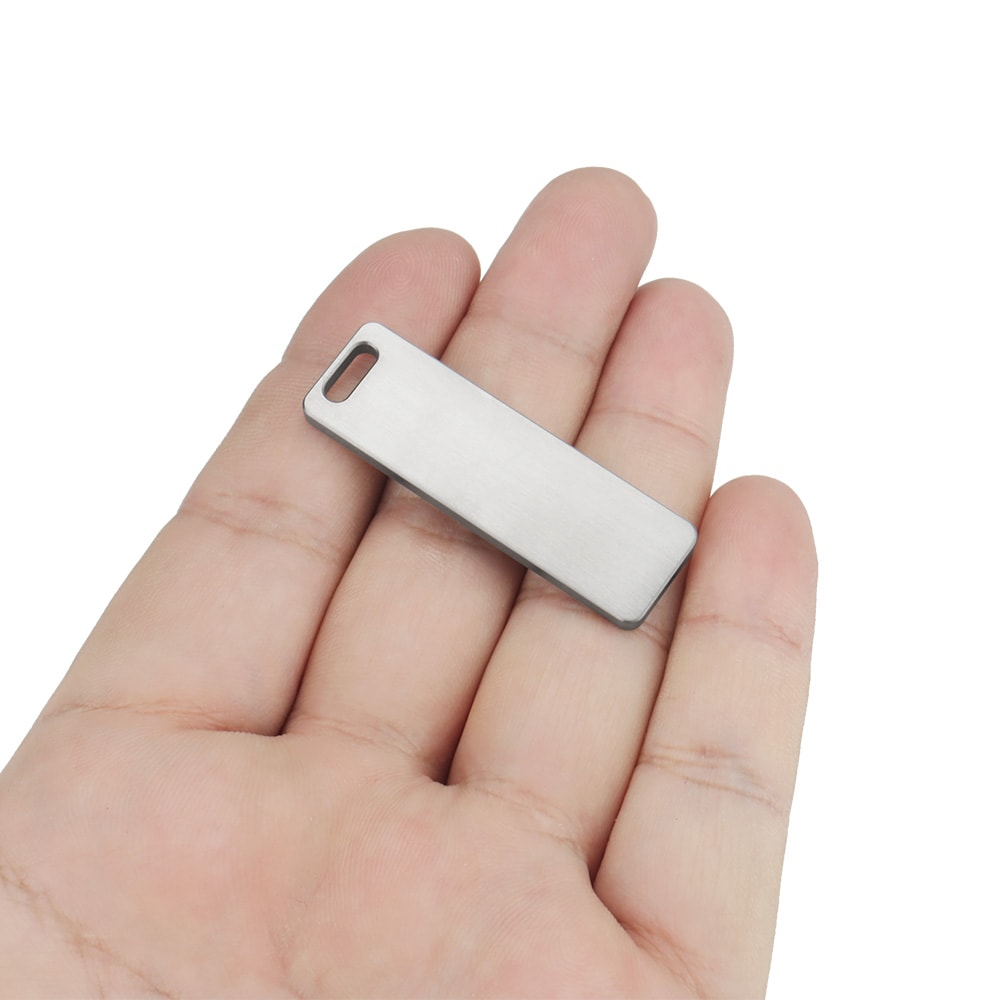 Titanium Keychain Blank Plate Pendant For EDC Outdoor Gear 1