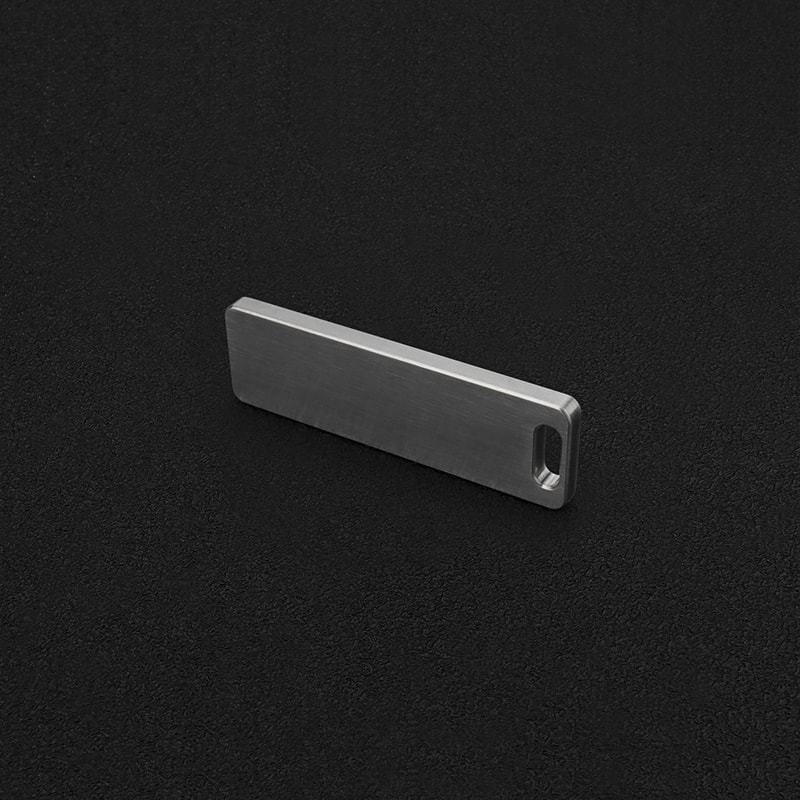 Titanium Keychain Blank Plate Pendant For EDC Outdoor Gear 3