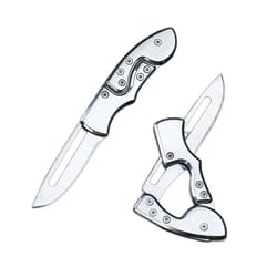 mini folding keychain pocket knife stainless steel camping tool