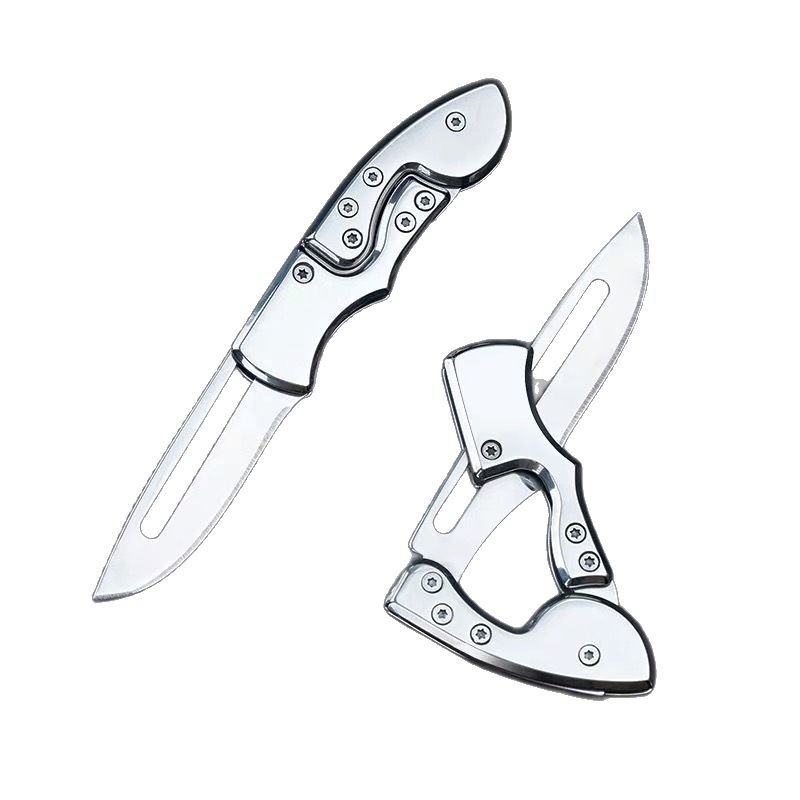 Mini Folding Keychain Pocket Knife Stainless Steel Camping Tool
