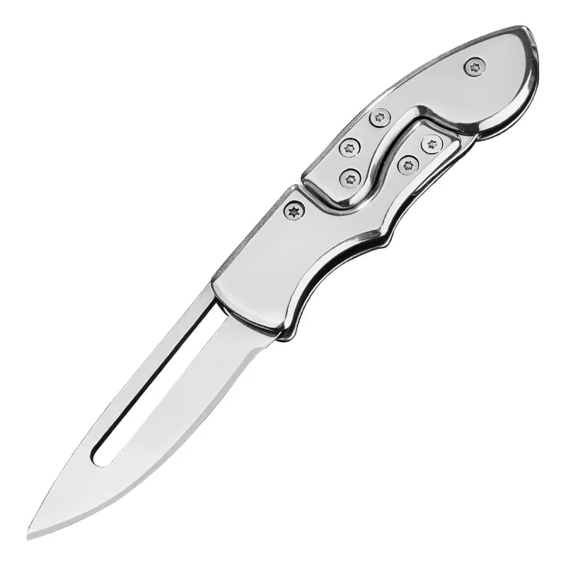 Mini Folding Keychain Pocket Knife Stainless Steel Camping Tool