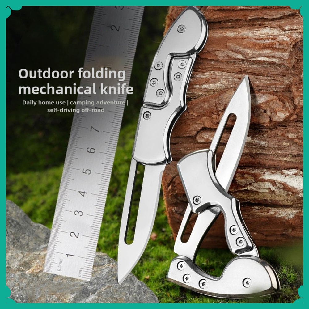 Mini Folding Keychain Pocket Knife Stainless Steel Camping Tool