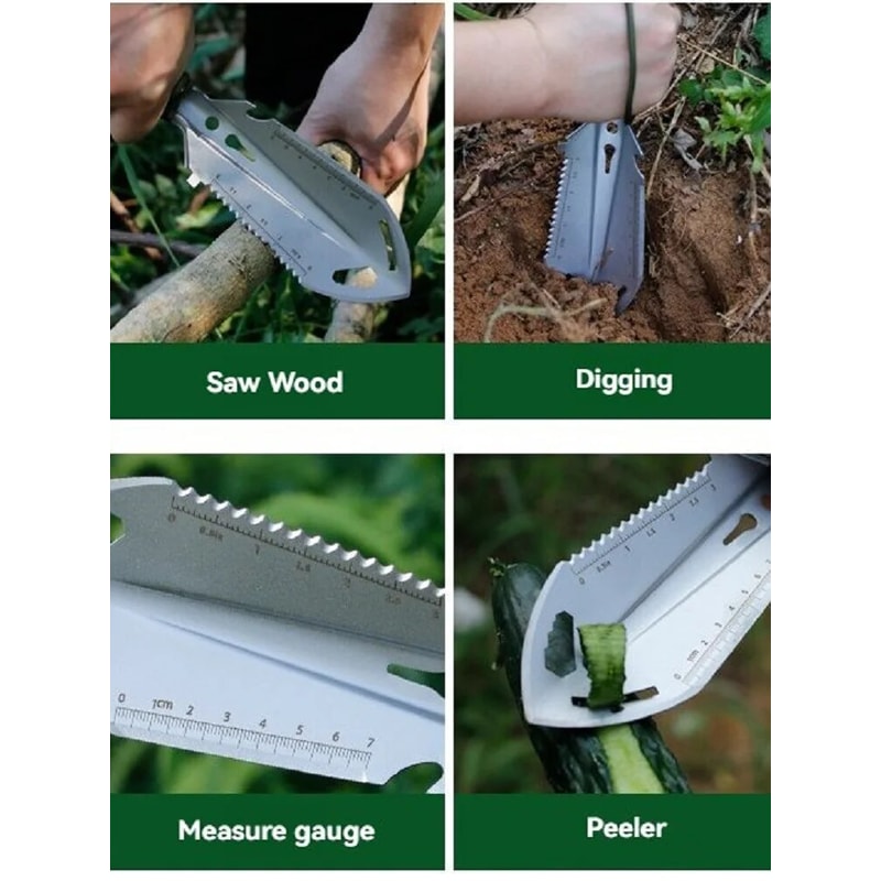 Portable Camping Survival Shovel Multifunction Tactical Hand Tool 4
