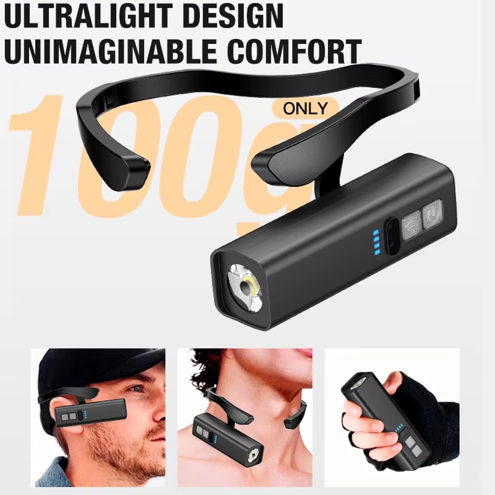 Ear Clip Rechargeable LED Headlamp Waterproof Hands Free Headlight For Outdoor Adventures 1