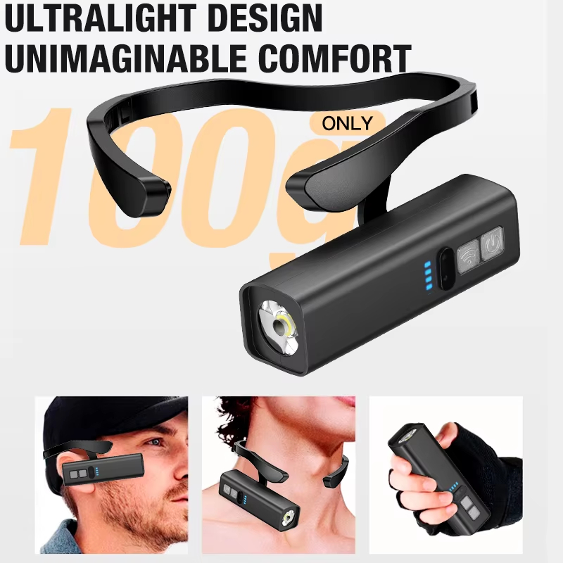 Ear Clip Rechargeable LED Headlamp Waterproof Hands Free Headlight For Outdoor Adventures 1
