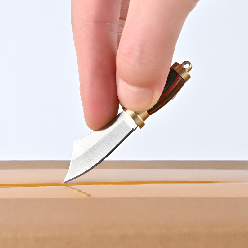 Mini Fixed Blade Keychain Knife Portable Package Opener