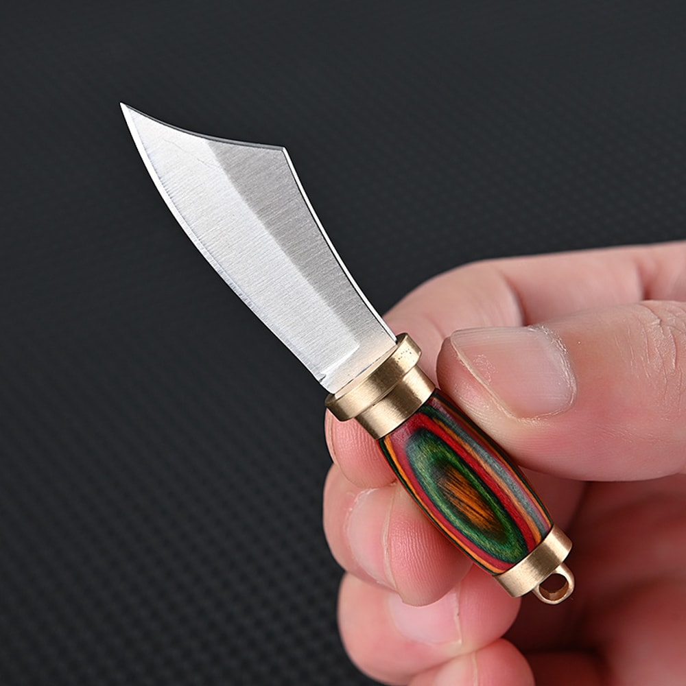 Mini Fixed Blade Keychain Knife Portable Package Opener