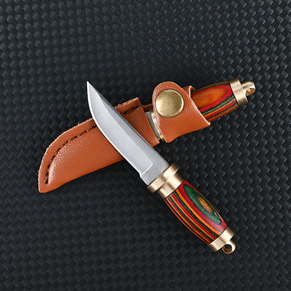Mini Fixed Blade Keychain Knife Portable Package Opener