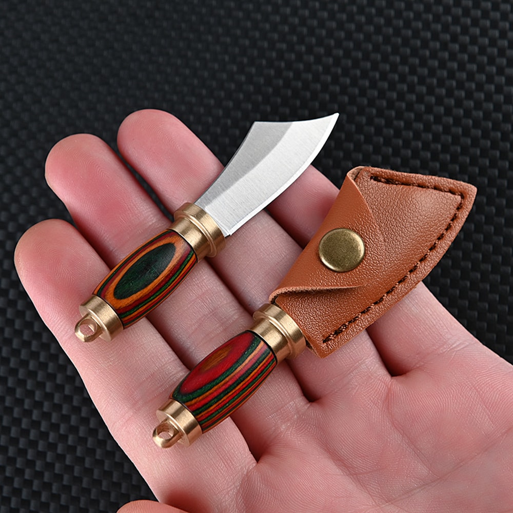 Mini Fixed Blade Keychain Knife Portable Package Opener