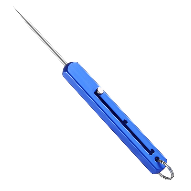 Retractable Titanium Toothpick Keychain Portable Fruit Pick 2