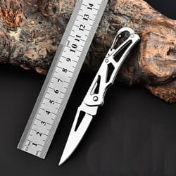 portable stainless steel mini pocket knife for camping and everyday carry