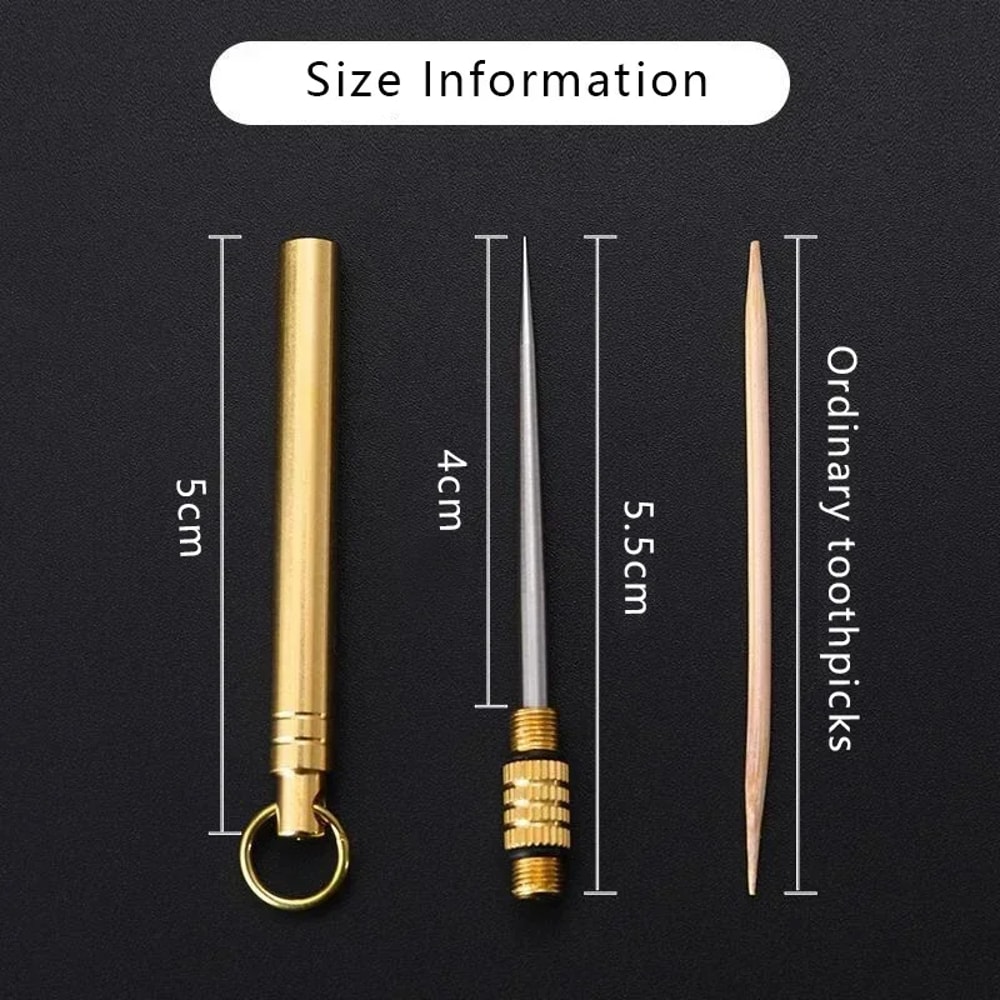 Titanium Toothpick And Fruit Fork Portable Camping Tool 2