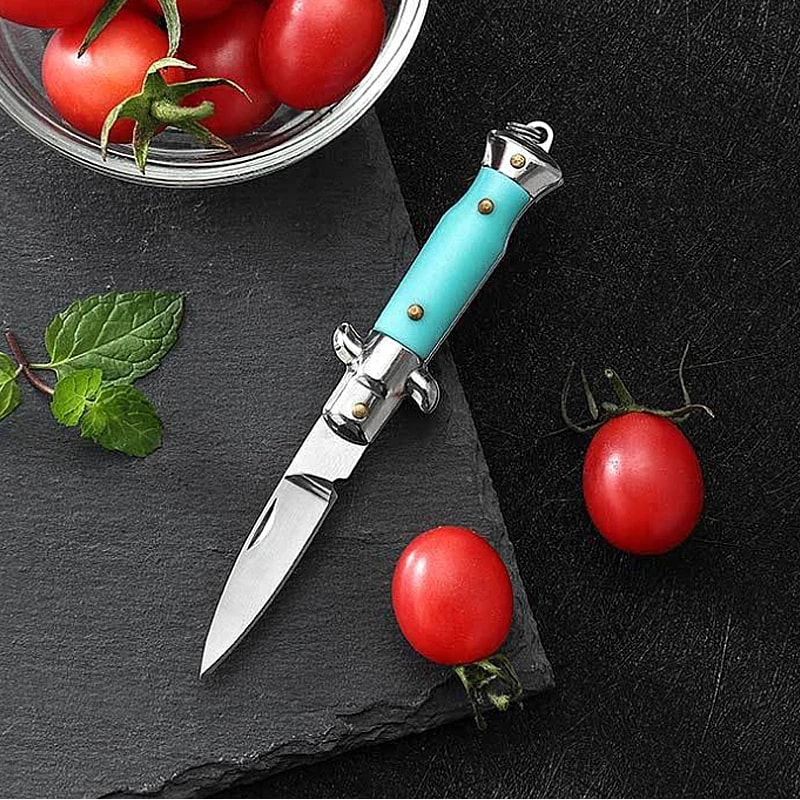 Mini Folding Keychain Knife Portable Pocket Tool For Camping And Daily Tasks 0