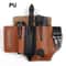 Leather Pouch Multitool Sheath and Flashlight Holder for Belt