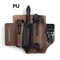Leather Pouch Multitool Sheath and Flashlight Holder for Belt