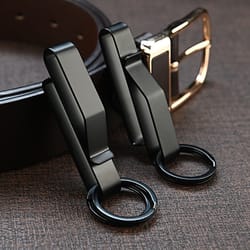 stainless steel tactical key ring belt clip quick release key holder
