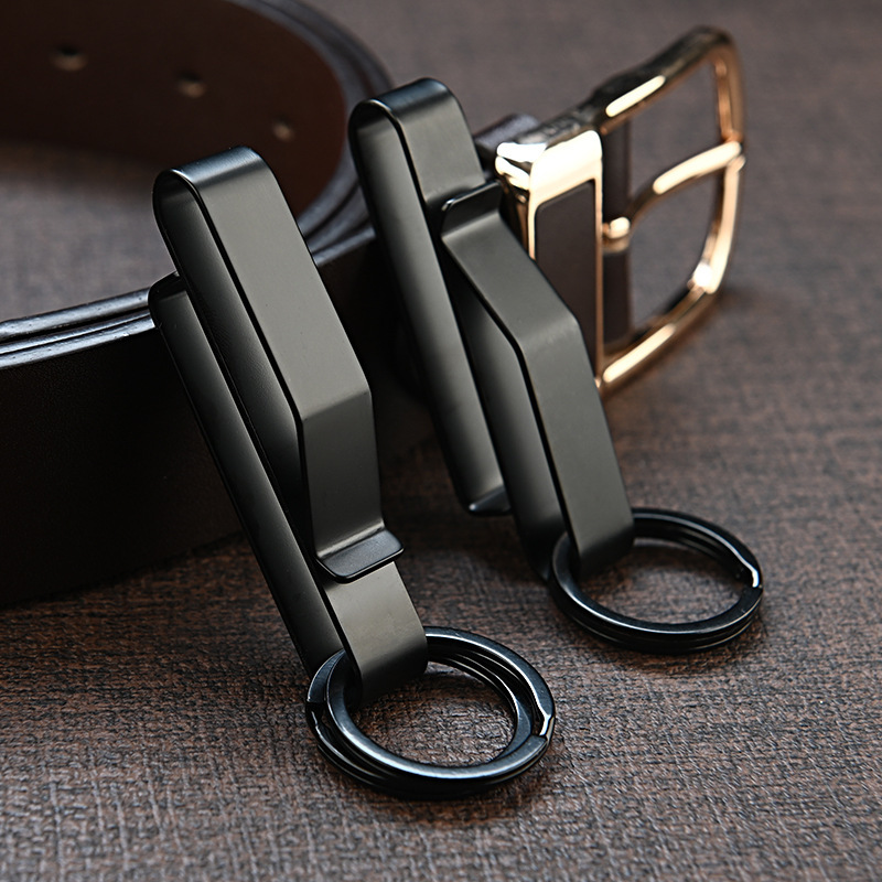 Stainless Steel Tactical Key Ring Belt Clip Quick Release Key Holder