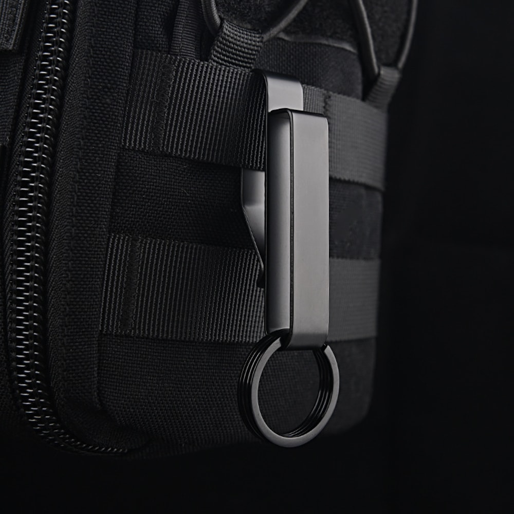 Stainless Steel Tactical Key Ring Belt Clip Quick Release Key Holder
